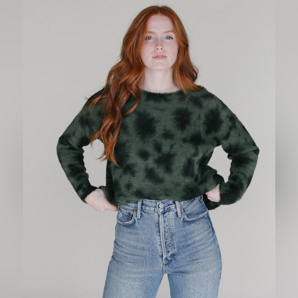 Bella Dahl Fuzzy Slouchy Sweater Size Small